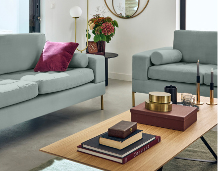 Canapé droit 3 places en...