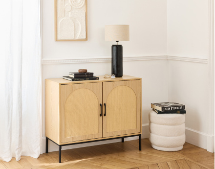 Buffet bas bois 2 portes 100 cm Nagato