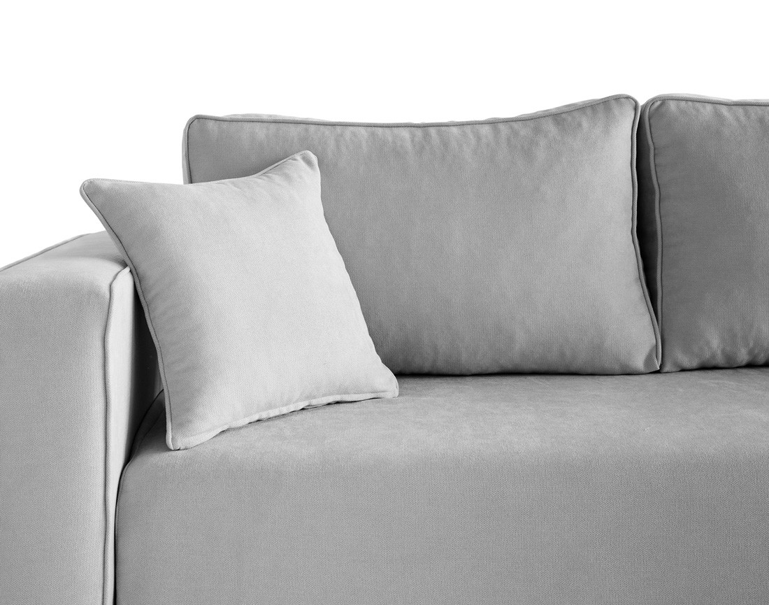 Canapé d'angle déhoussable réversible 4 places en tissu Topaze