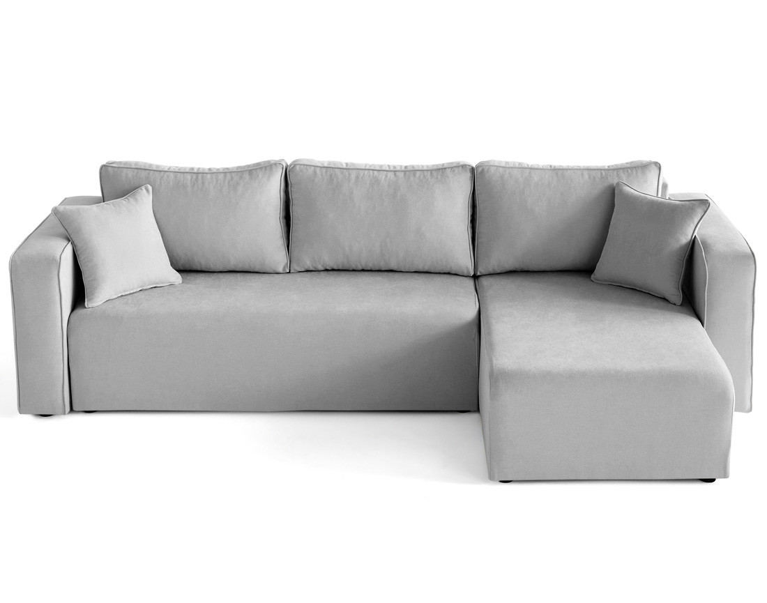 Canapé d'angle déhoussable réversible 4 places en tissu Topaze