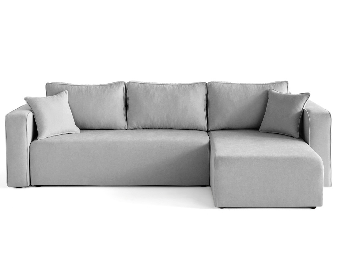 Canapé d'angle déhoussable réversible 4 places en tissu Topaze