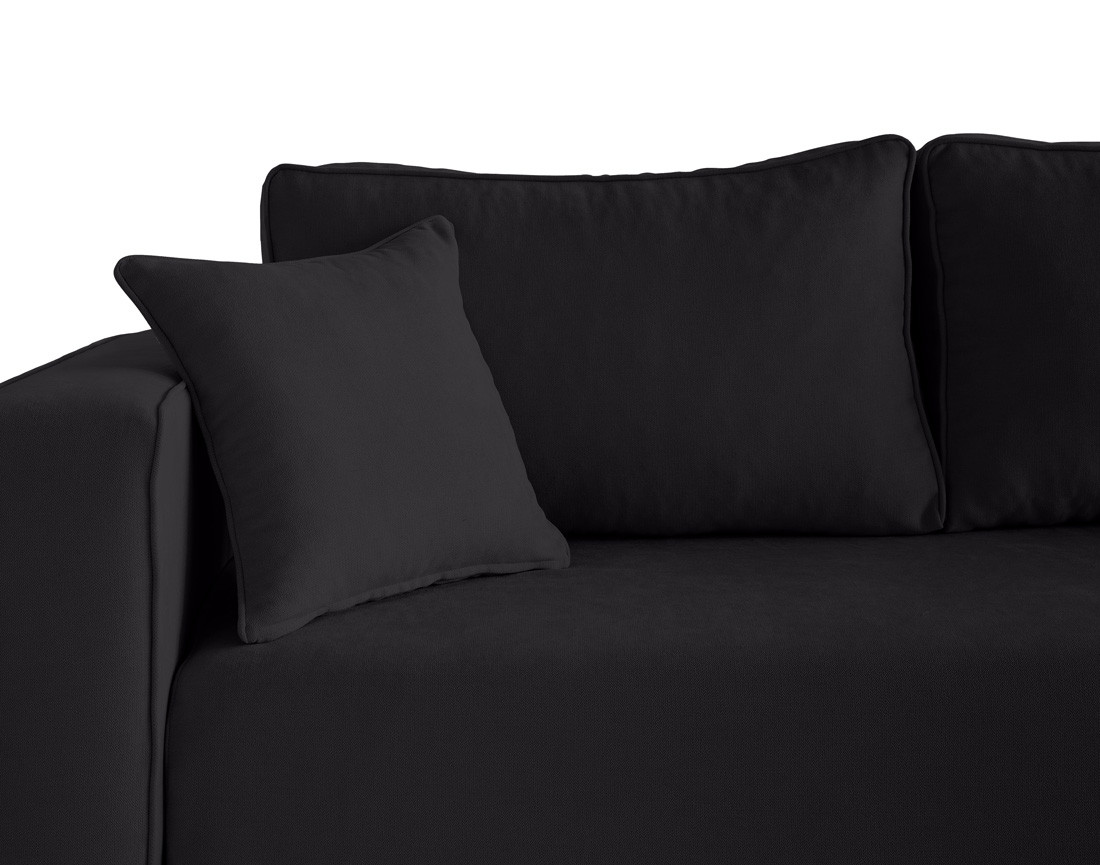 Canapé d'angle déhoussable réversible 4 places en tissu Topaze