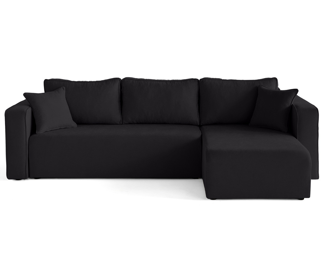 Canapé d'angle déhoussable réversible 4 places en tissu Topaze