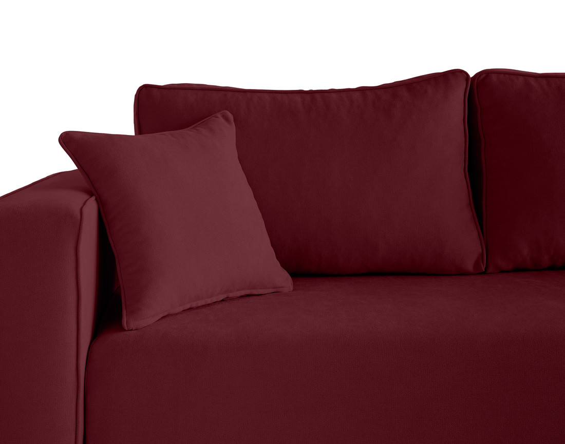 Canapé d'angle déhoussable réversible 4 places en tissu Topaze