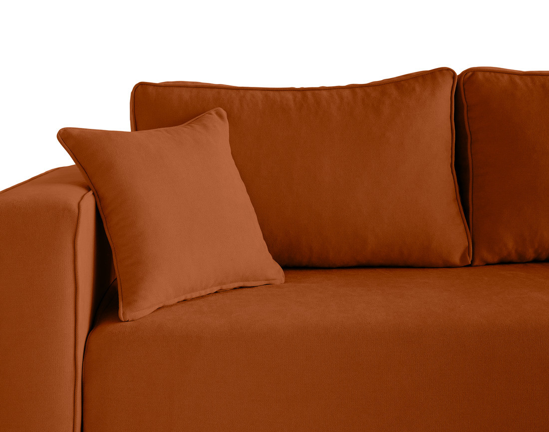 Canapé d'angle déhoussable réversible 4 places en tissu Topaze