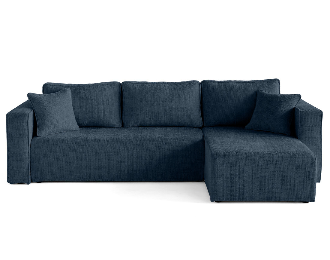 Housse en velours texturé pour canapé d'angle réversible 4 places