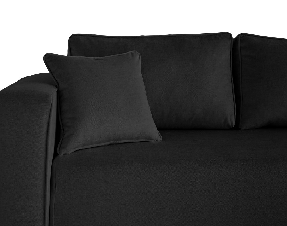 Canapé d'angle déhoussable réversible 4 places en velours Topaze