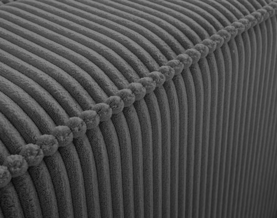 Lit coffre 140x190 cm sommier inclus en velours côtelé Stella