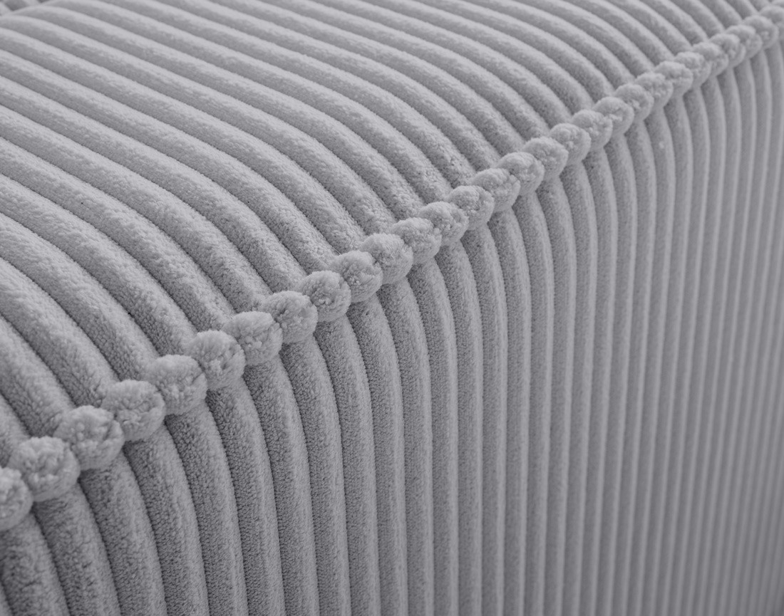 Lit coffre 140x190 cm sommier inclus en velours côtelé Stella