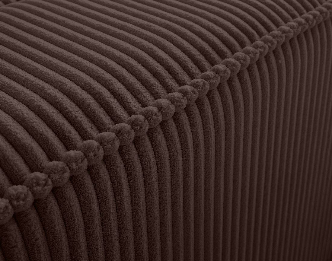 Lit coffre 140x190 cm sommier inclus en velours côtelé Stella