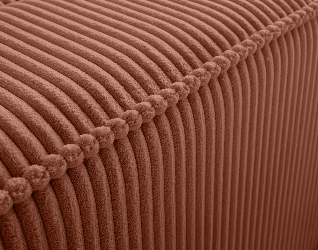 Lit coffre 160x200 cm sommier inclus en velours côtelé Stella