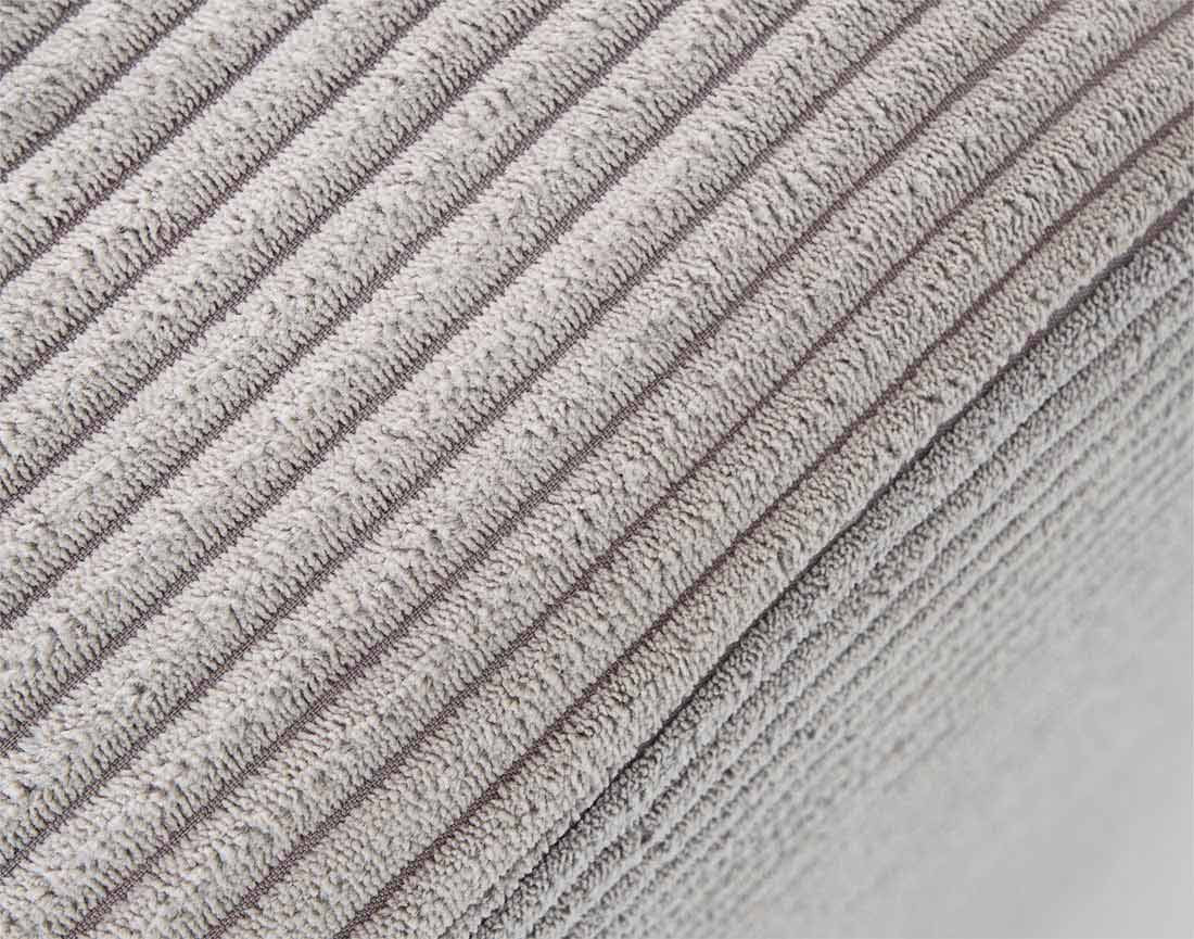 Canapé panoramique en U convertible avec coffres 7 places en velours côtelé Valos