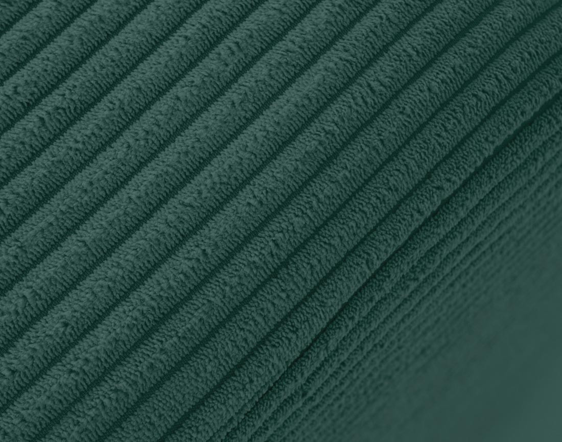 Canapé panoramique en U convertible avec coffres 7 places en velours côtelé Valos