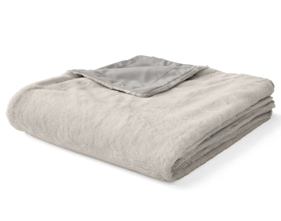 Plaid 200x140 cm en fausse fourrure et velours Venus