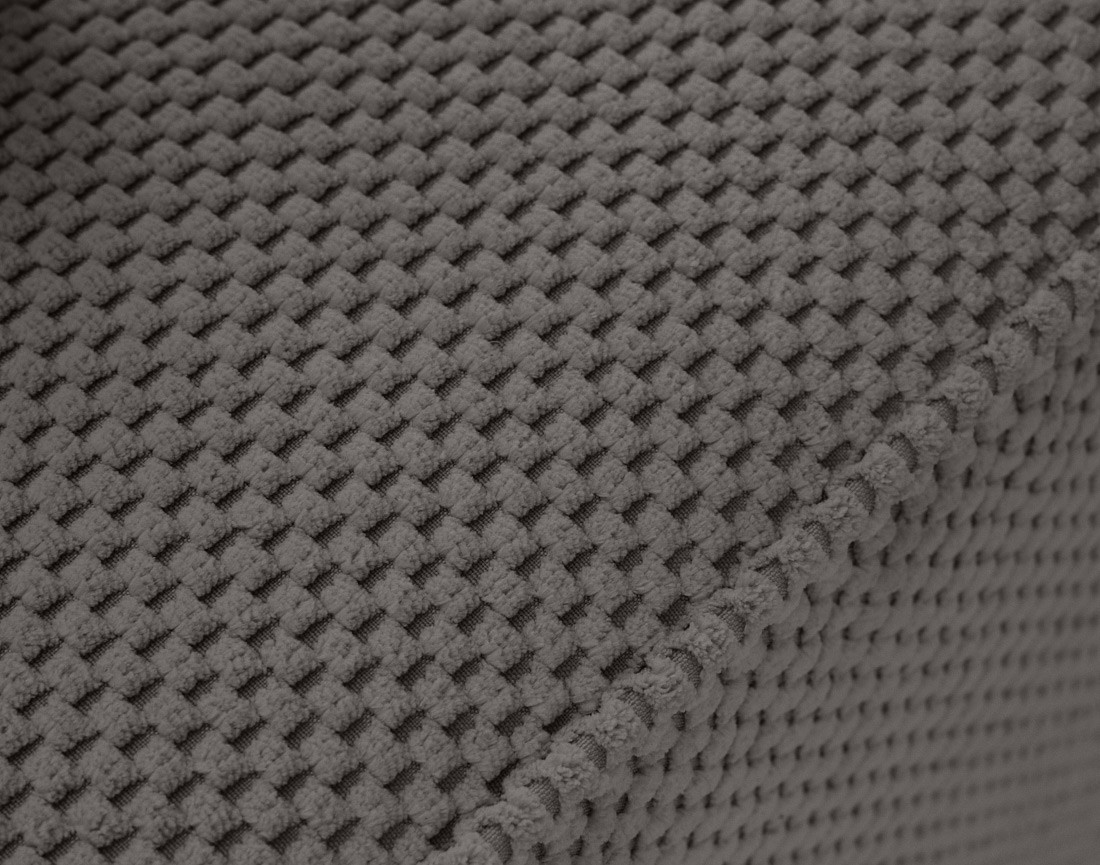 Canapé droit 3 places convertible avec coffre en velours texturé Topaze