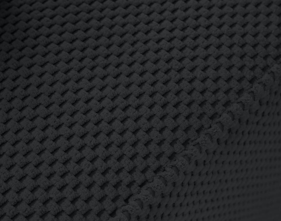 Canapé droit 3 places convertible avec coffre en velours texturé Topaze