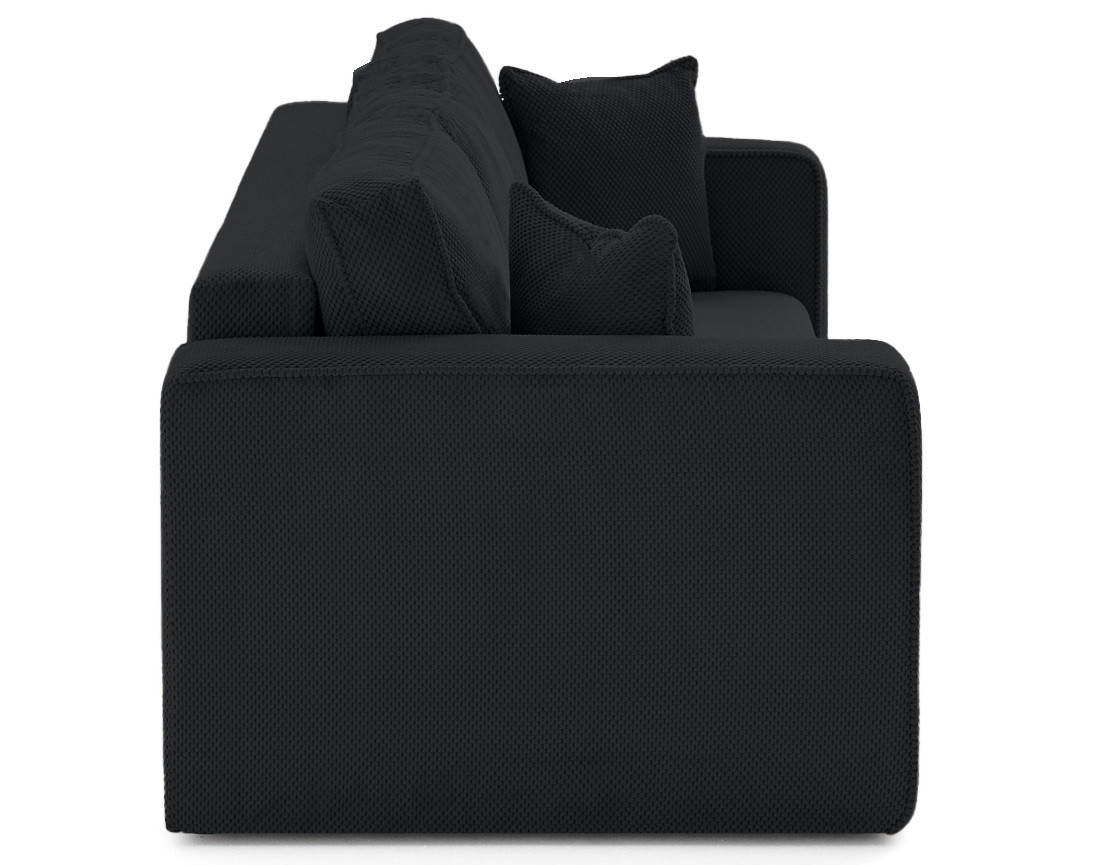 Canapé droit 3 places convertible avec coffre en velours texturé Topaze