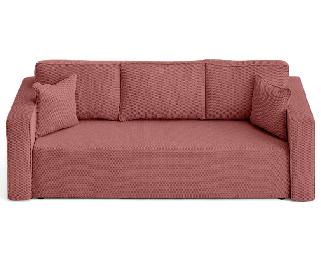 Canapé droit 3 places convertible avec coffre en velours texturé Topaze