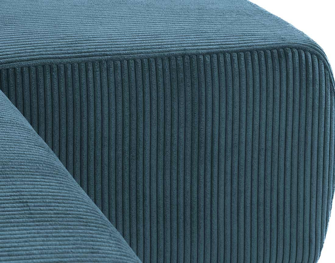 Canapé d'angle réversible 5 places convertible avec coffre en velours côtelé Artemisa