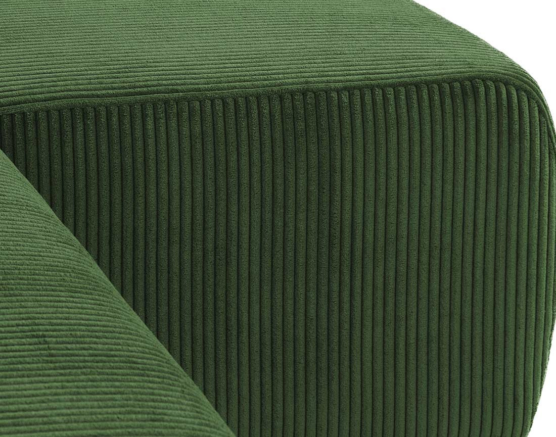 Canapé d'angle réversible 5 places convertible avec coffre en velours côtelé Artemisa