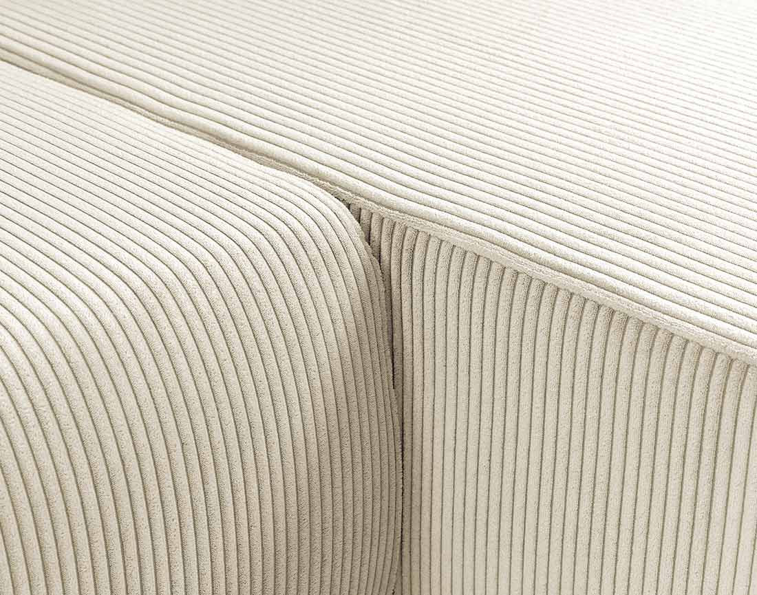 Canapé d'angle réversible 5 places convertible avec coffre en velours côtelé Artemisa