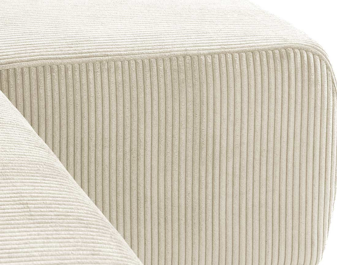 Canapé d'angle réversible 5 places convertible avec coffre en velours côtelé Artemisa