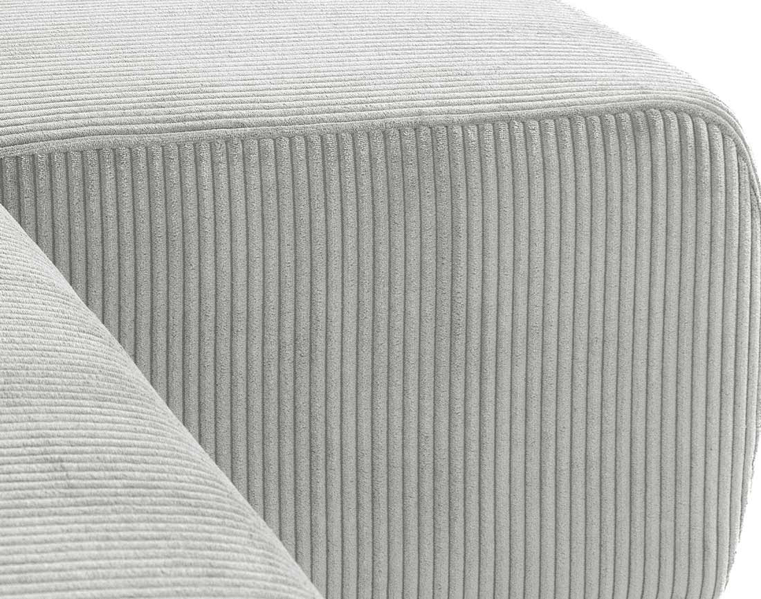 Canapé d'angle réversible 5 places convertible avec coffre en velours côtelé Artemisa