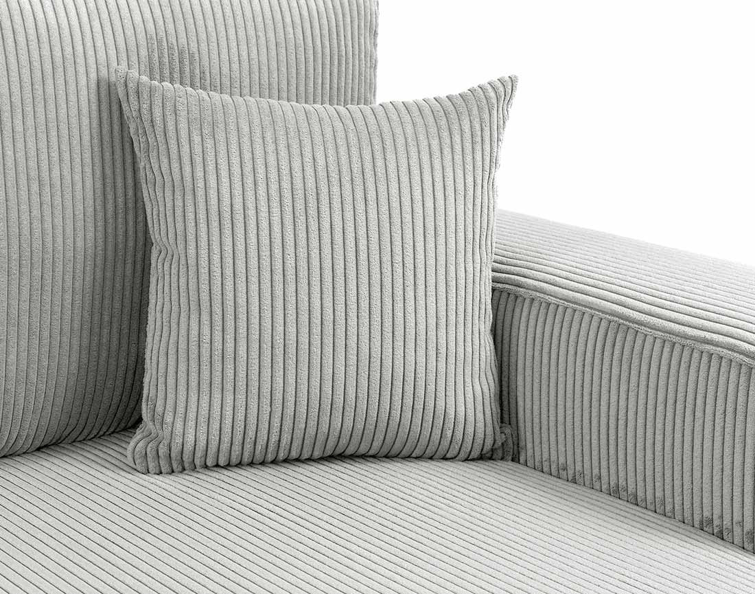 Canapé d'angle réversible 5 places convertible avec coffre en velours côtelé Artemisa