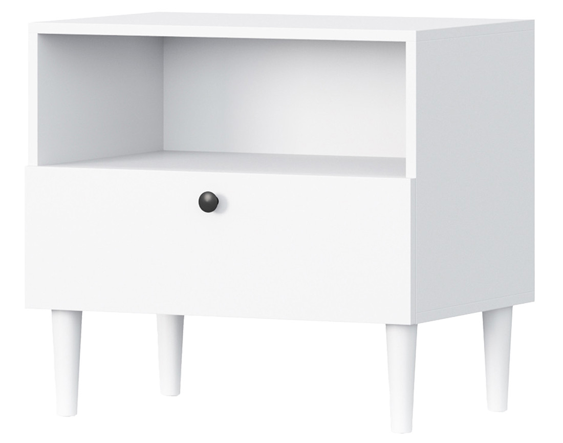 Table de chevet blanc 60 cm Gaby