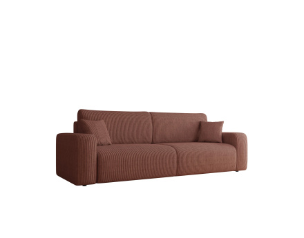 Canapé droit 3 places convertible avec coffre en velours côtelé Artemisa