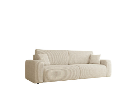 Canapé droit 3 places convertible avec coffre en velours côtelé Artemisa