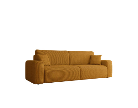 Canapé droit 3 places convertible avec coffre en velours côtelé Artemisa