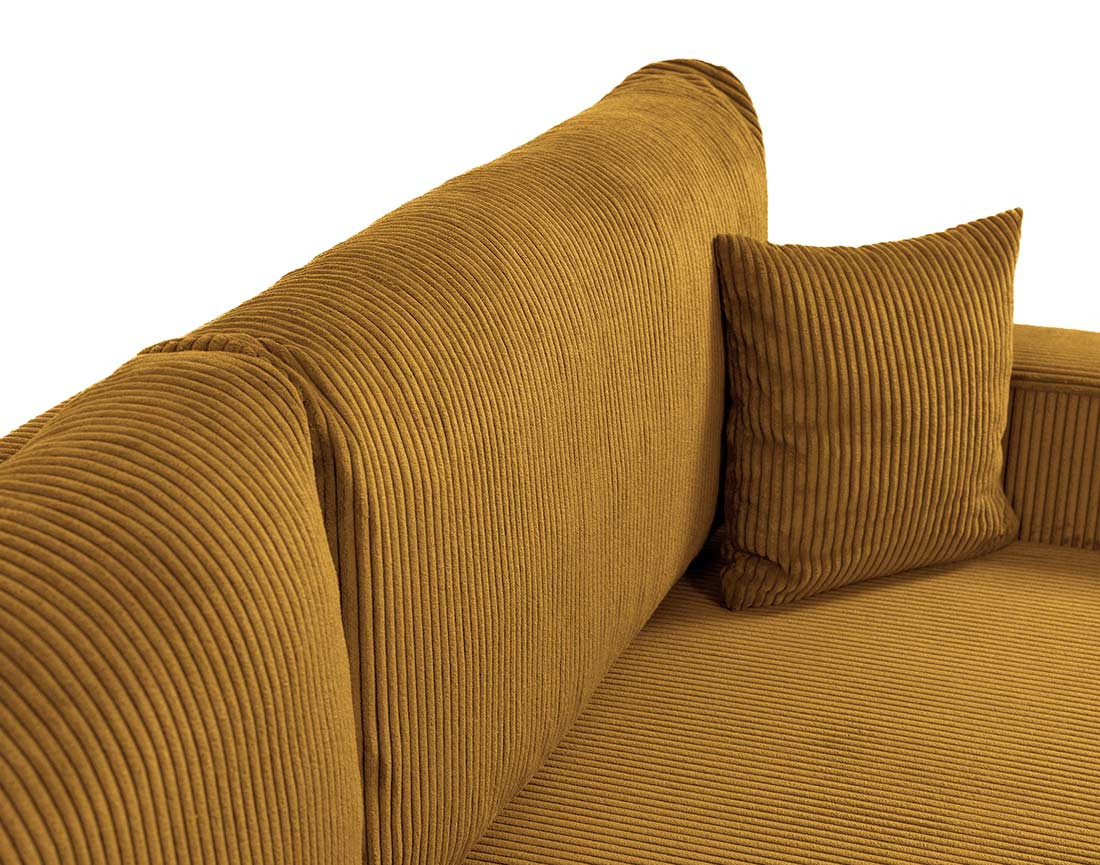 Canapé droit 3 places convertible avec coffre en velours côtelé Artemisa