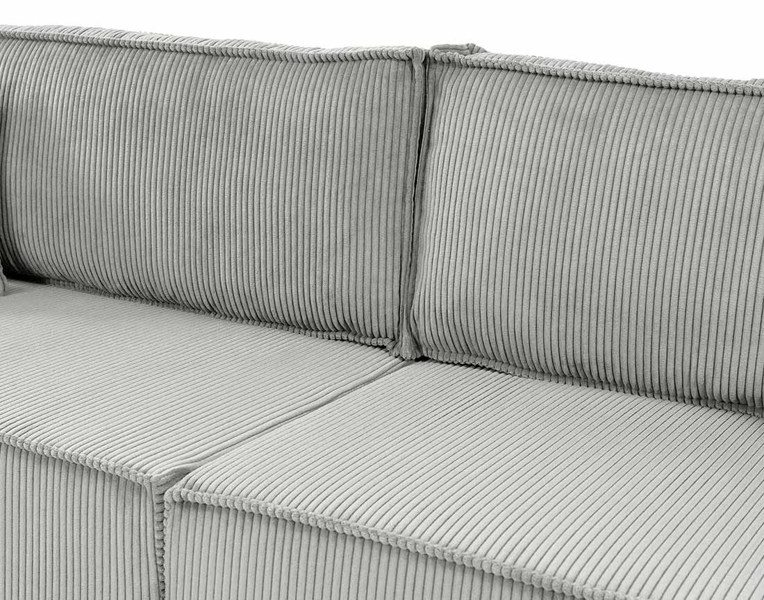 Canapé droit 3 places convertible avec coffre en velours côtelé Cezanne