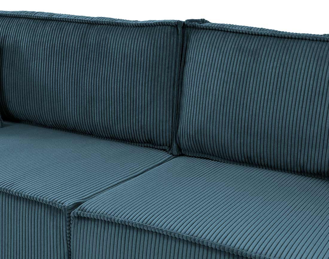 Canapé droit 3 places convertible avec coffre en velours côtelé Cezanne