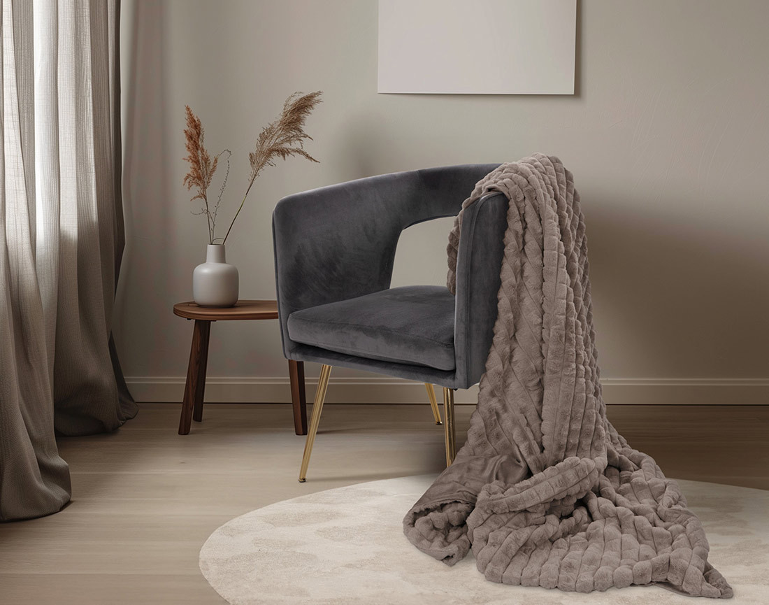 Plaid 150x200 cm en velours Sweety