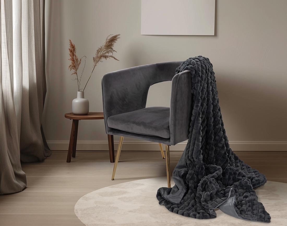 Plaid 150x200 cm en velours Sweety