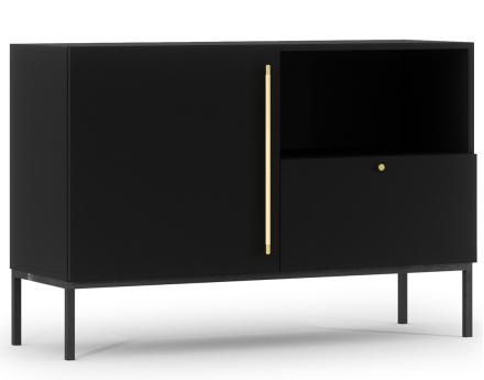 Buffet bas noir 120 cm Felicia