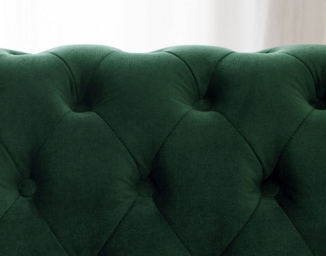 Canapé Chesterfield d'angle réversible 5 places en velours William