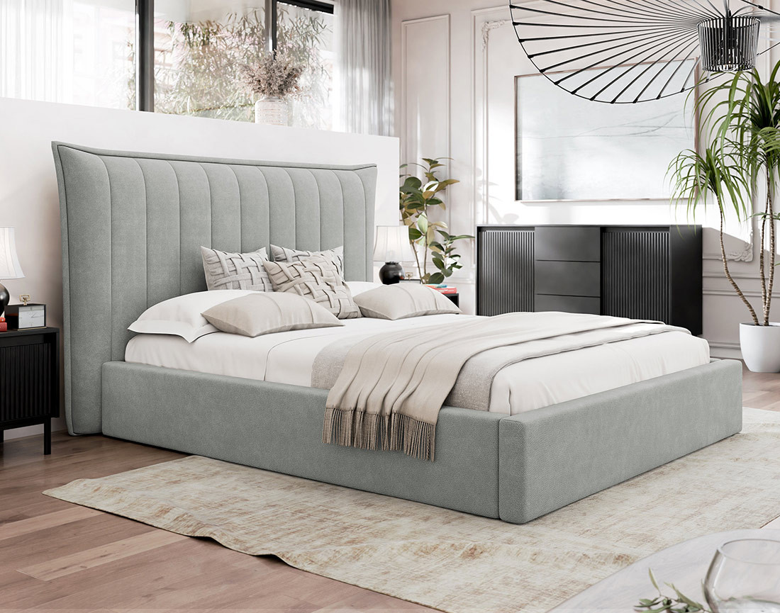 Lit coffre 160x200 cm en velours Esmee