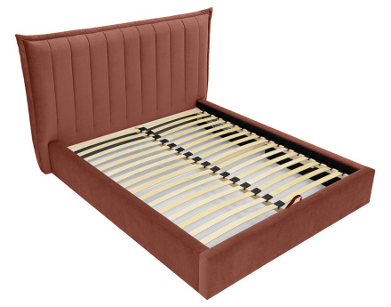 Lit coffre 140x200 cm en velours Esmee