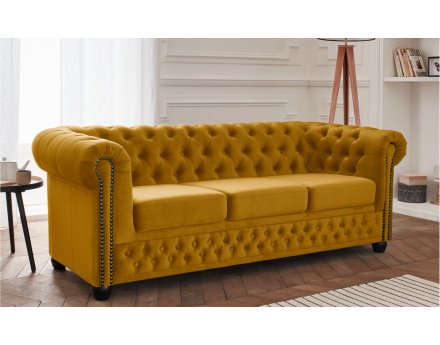 Canapé Chesterfield 3 places en velours William