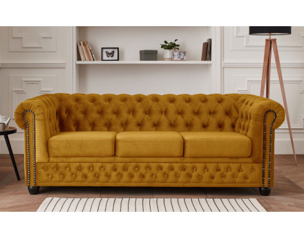 Canapé Chesterfield 3 places en velours William