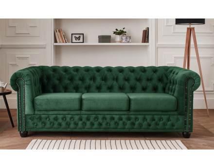 Canapé Chesterfield 3 places en velours William