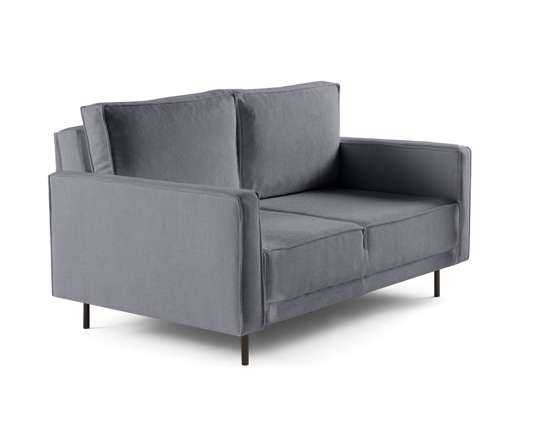 Canapé droit 2 places en tissu Charlie