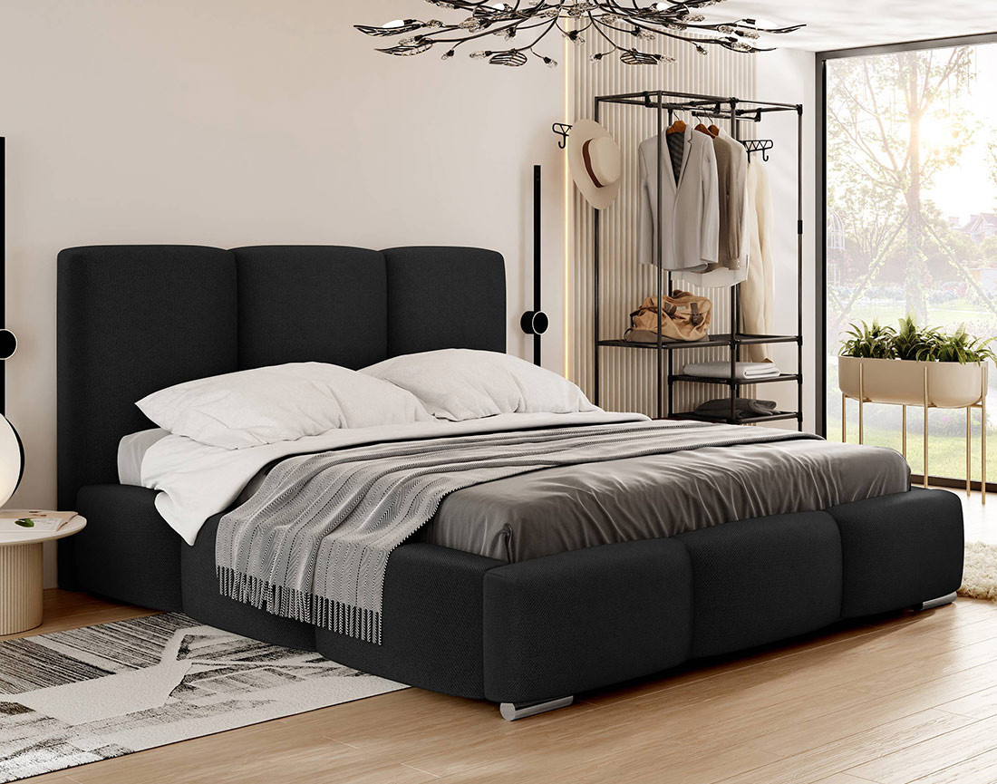 Lit coffre 160x200 cm en velours Noa