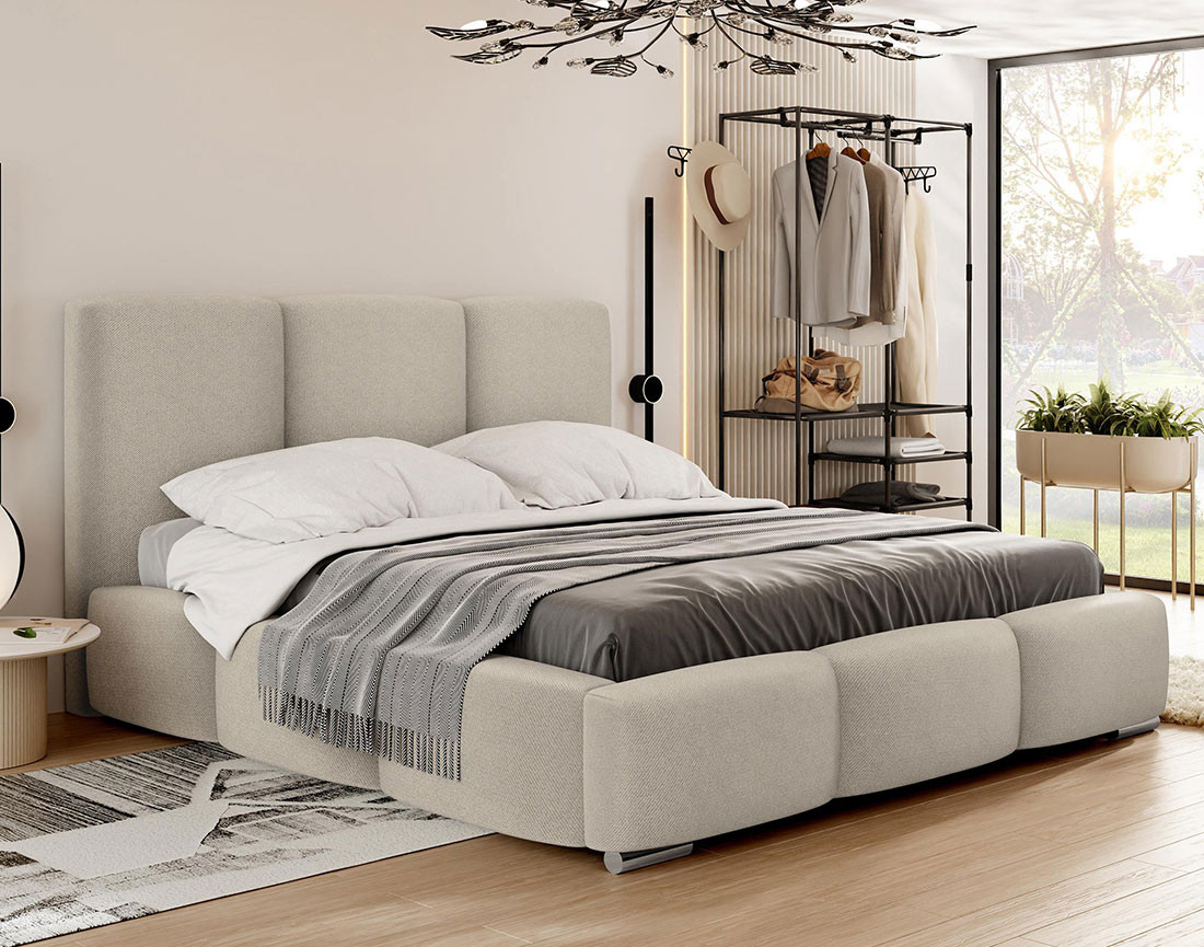 Lit coffre 160x200 cm en velours Noa