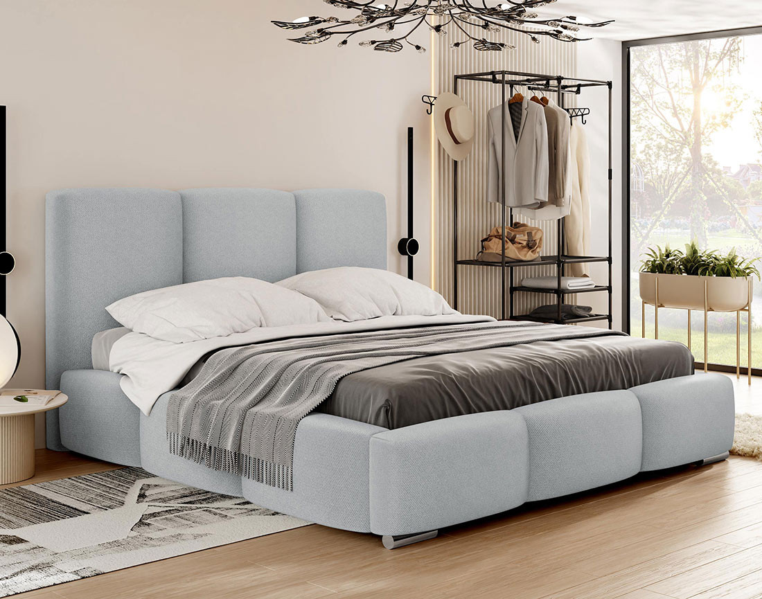 Lit coffre 160x200 cm en velours Noa