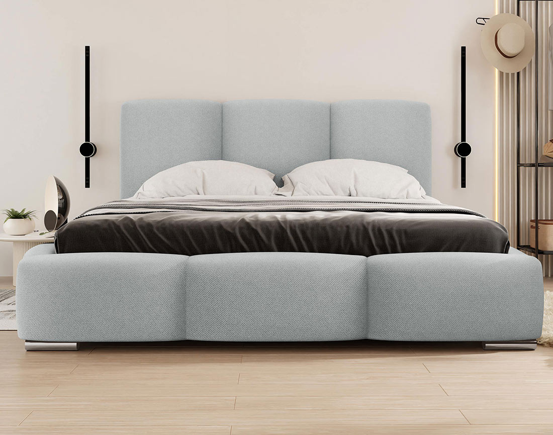 Lit coffre 160x200 cm en velours Noa