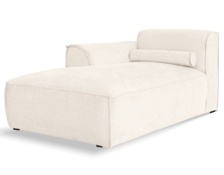 Module d'assise méridienne gauche en tissu texturé Felix